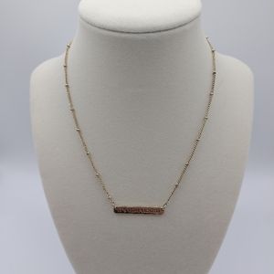 Liz Claiborne Gold Tone Pendant "It's Complicated" Adjustable Necklace